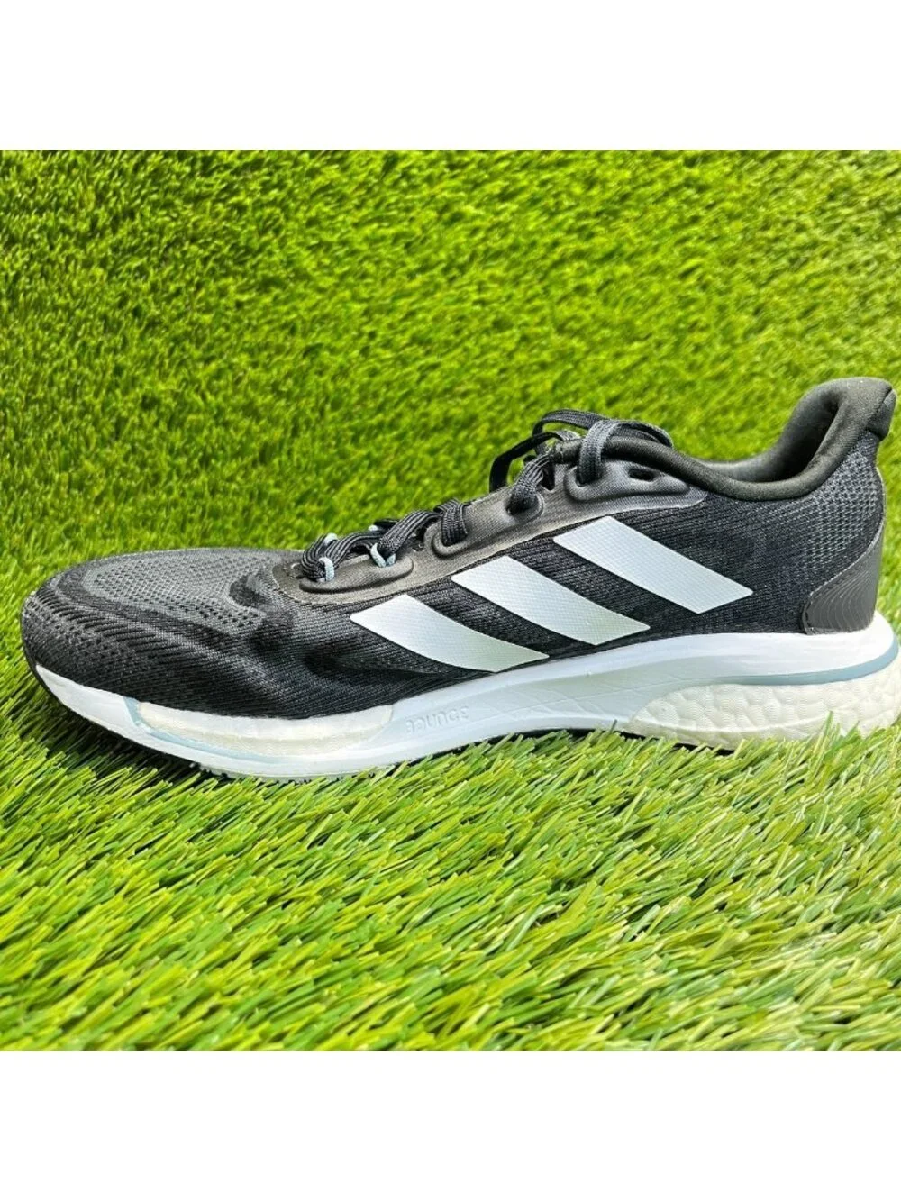 Adidas Supernova+ Womens Size 6.5 Black White Athletic Running Shoes Sneakers
